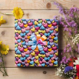 Valentine's Day Candy Hearts Wrapping Paper