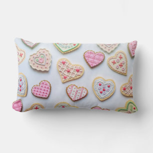 Valentines Day Candy Love Hearts Lumbar Cushion