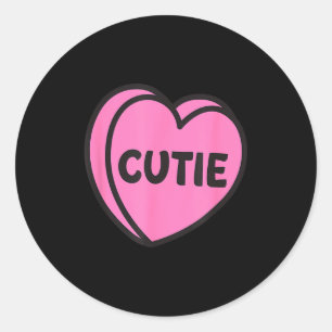 Valentines Day Candy Sweet Hearts Love Cutie Classic Round Sticker