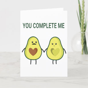 Valentine's Day Card Avocado You Complete Me