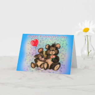 Valentine's Day Card Bear Couple Love