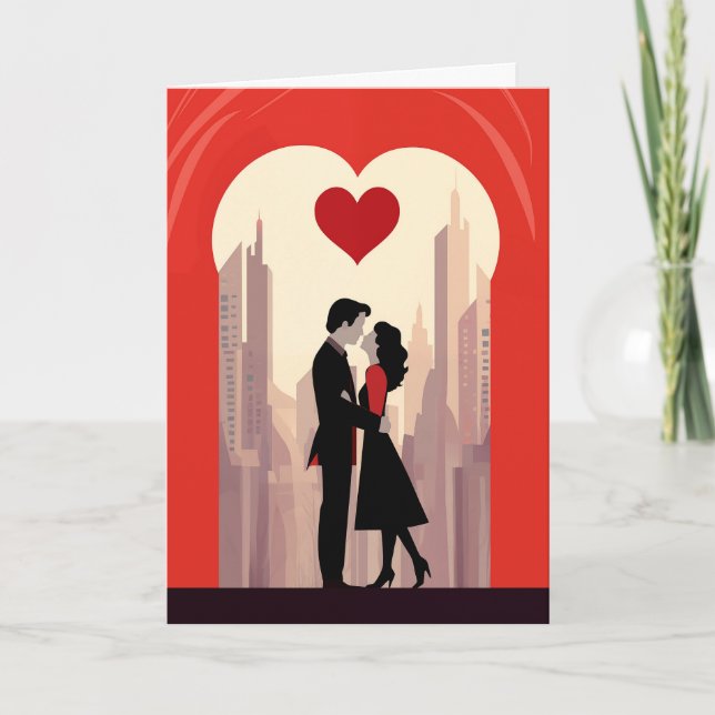 Valentine's Day Card - City Couple (Front)