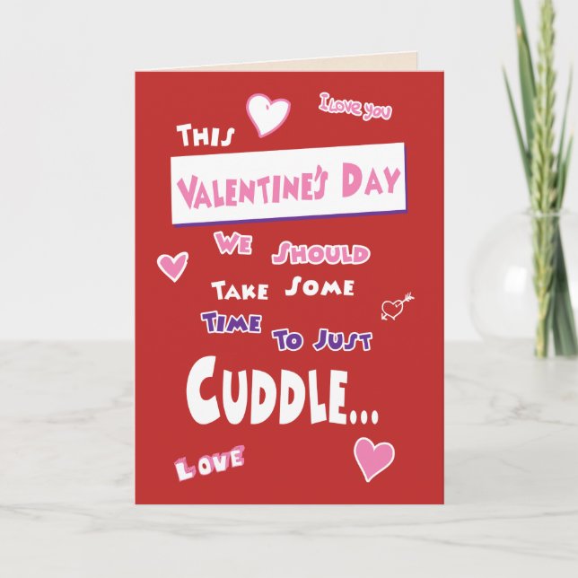 Valentine's Day Card Cuddle (Front)