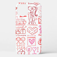 Valentine's day card design. Love and Wedding seam
