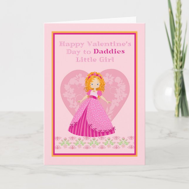 Valentine's Day Card for Daddies Little Girl (Front)