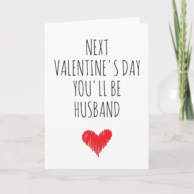 Valentine's Day Card for fiance, boyfriend (Front)