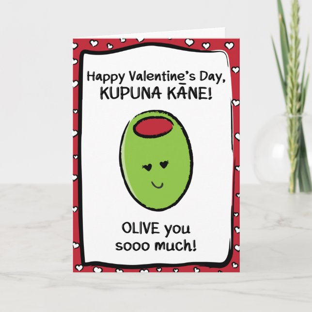 Valentine's Day Card for Kupuna Kāne (Front)