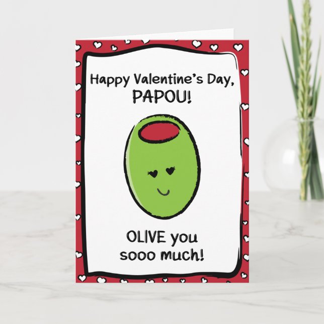Valentine's Day Card for Papou (Front)