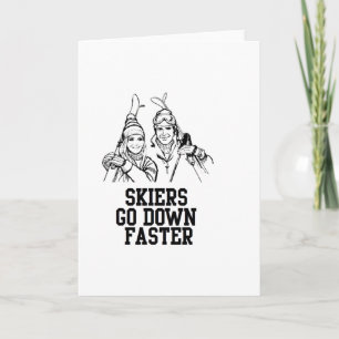 valentine's day card for wife girlfriend skier