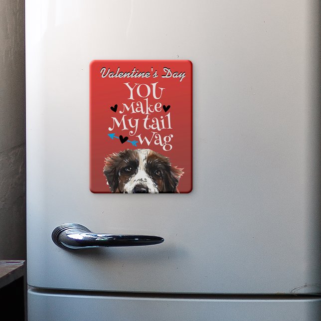 Valentine's Day card...from your St Bernard fridge Magnet (Creator Uploaded)
