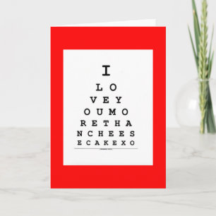 Valentine's Day card Love you more than Cheesecake