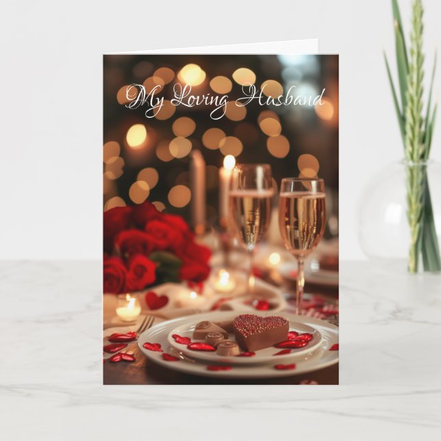 Valentine's Day Card-My Loving Husband  Holiday Card (Front)