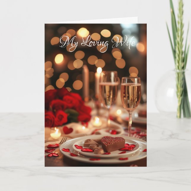 Valentine's Day Card-My Loving Wife  Holiday Card (Front)