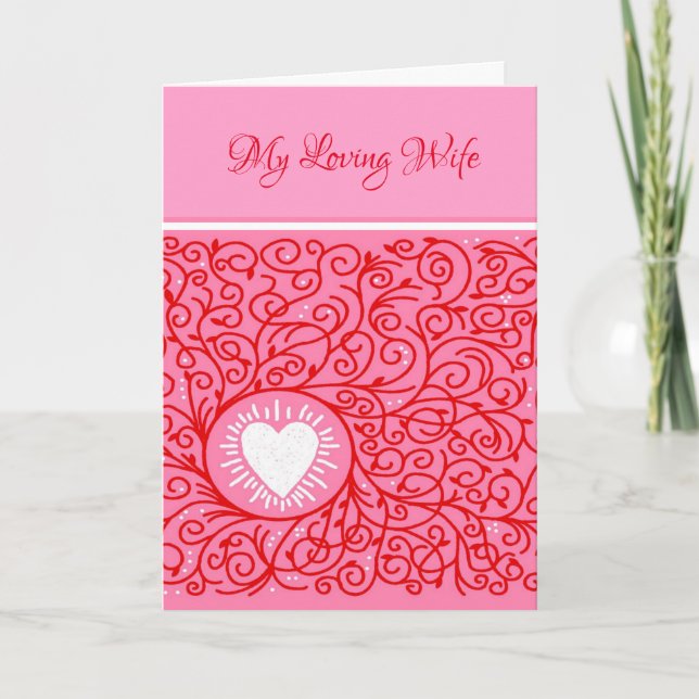 Valentine's Day Card-My Loving Wife Holiday Card (Front)