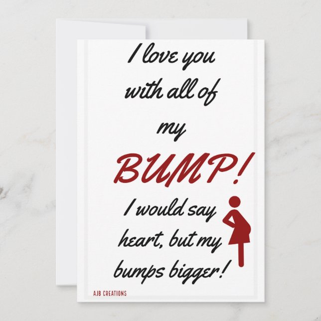 Valentine's Day Card/ Pregnancy Announcement (Front)