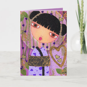 Valentine's Day Card - Whimsical Lady