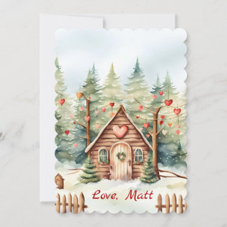 Valentine's Day card with Bear and custom text