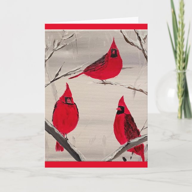 Valentine's Day Card with Cardinals (Front)