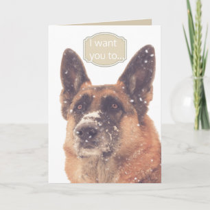 Valentine's Day Card with German Shepherd