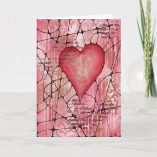 Valentine's Day Card with Graffiti Heart