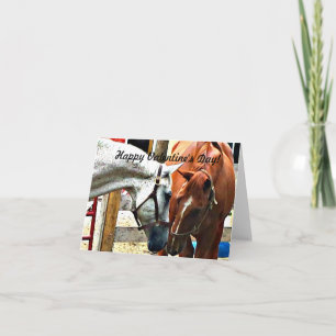 Valentine's Day Card with Horses