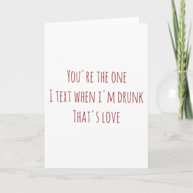 Valentine's Day card you're the one (Front)