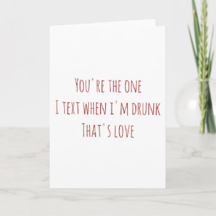 Valentine's Day card you're the one