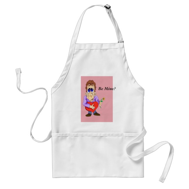 Valentines Day Cartoon Be Mine Standard Apron (Front)
