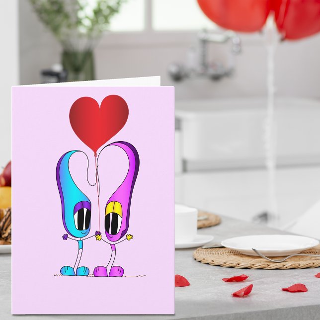 Valentine's Day Cartoon Character Holiday Card (Check out this wonderful Valentine's Day card!)