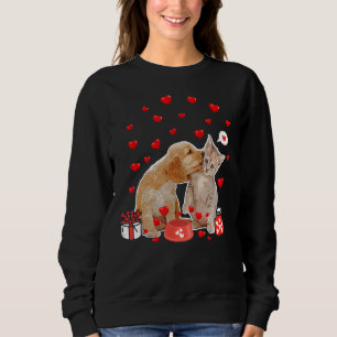 Valentines Day Cat Dog Lover Cat Dog Dad Mum T Sh Sweatshirt