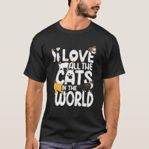 Valentine's Day Cat  I love all cats in the world T-Shirt