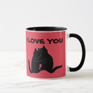 VALENTINE'S DAY CAT 'I LOVE YOU' COFFEE MUGS