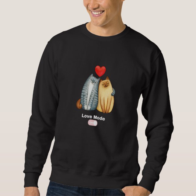 Valentine's Day cat motif lion fashion on for men  Sweatshirt (Front)