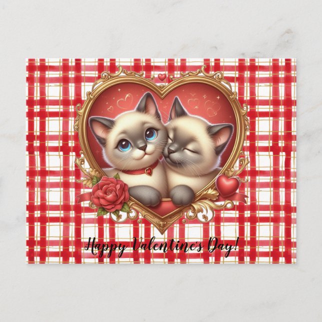 Valentine's Day Cat Postcard (Front)