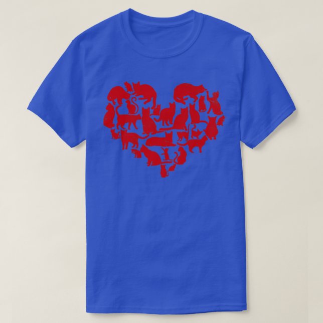 Valentines Day Cat T-Shirt (Design Front)