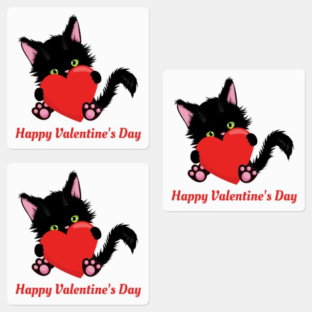 Valentine's Day Cat with Heart  (Group)