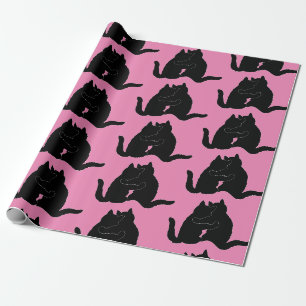 VALENTINE'S DAY CAT WRAPPING PAPER
