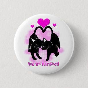 Valentines Day Cats 6 Cm Round Badge