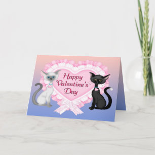 Valentine's Day Cats Greeting Card