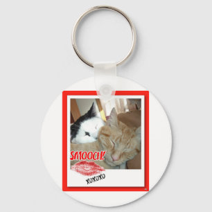 Valentine's Day Cats Key Ring