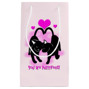 Valentines Day Cats Small Gift Bag