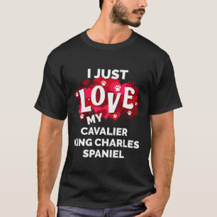 Valentines Day Cavalier King Charles Spaniel Dog L T-Shirt
