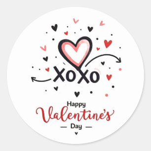 Valentine's Day celebration of Love Classic Round Sticker