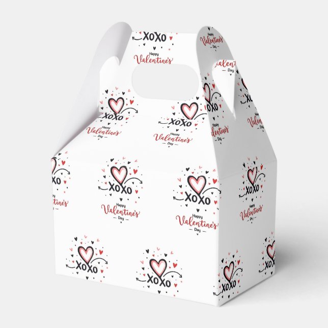 Valentine's Day celebration of Love Favour Box (Front Side)