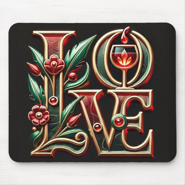 Valentine's Day celebration of Love  Mouse Pad (Front)
