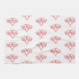 Valentine's Day celebration of Love Tea Towel