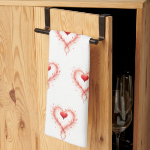 Valentine's Day celebration of Love Tea Towel