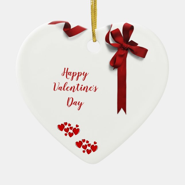 Valentine's Day Ceramic Ornament (Front)