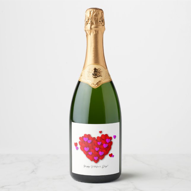 Valentine's day champagne 🍾 labels 🥂 (Front)