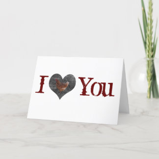 Valentine's Day Chicken Card